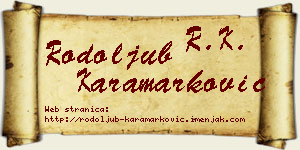Rodoljub Karamarković vizit kartica
